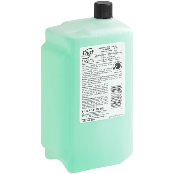 Dial® Dial DIA33821 Professional Basics 1 Liter Hypoallergenic Liquid Hand Soap 2 Dial® Dial DIA33821 Professional Basics 1 Liter Hypoallergenic Liquid Hand Soap - Image 2