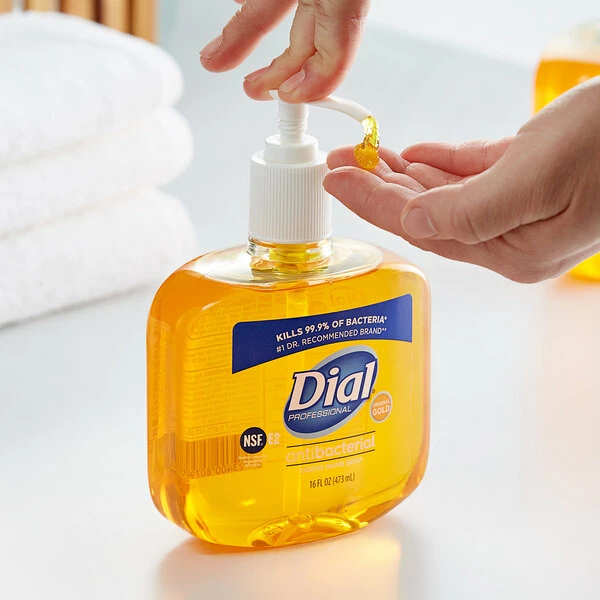 Dial® Dial DIA80790 Professional Gold 16 Oz. Antibacterial Liquid Hand Soap - 12/Case 1 Dial® Dial DIA80790 Professional Gold 16 Oz. Antibacterial Liquid Hand Soap - 12/Case