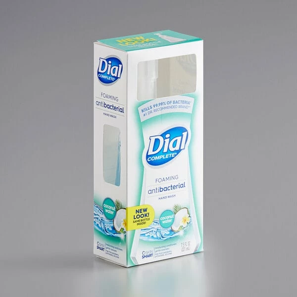 Dial® Dial DIA09316 Complete 7.5 Oz. Coconut Water Antibacterial Foaming Hand Wash - 8/Case 2 Dial® Dial DIA09316 Complete 7.5 Oz. Coconut Water Antibacterial Foaming Hand Wash - 8/Case - Image 2