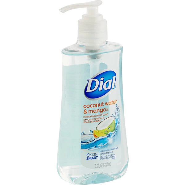 Dial® Dial DIA12159 7.5 Oz. Coconut Water Mango Hydrating Liquid Hand Soap 2 Dial® Dial DIA12159 7.5 Oz. Coconut Water Mango Hydrating Liquid Hand Soap - Image 2