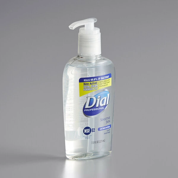 Dial® Dial DIA82834 Professional 7.5 Oz. Sensitive Skin Antibacterial Liquid Hand Soap 2 Dial® Dial DIA82834 Professional 7.5 Oz. Sensitive Skin Antibacterial Liquid Hand Soap - Image 2