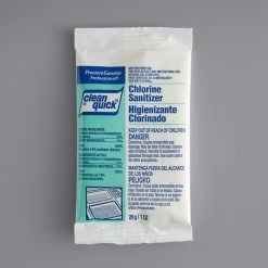 Clean Quick® Clean Quick 02584 Chlorine Sanitizer Powder Packets 1 Oz. - 100/Case