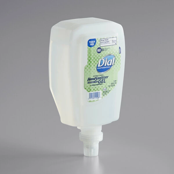 Dial® Dial DIA19029 FIT Universal Touch-Free Antibacterial 1 Liter Gel Hand Sanitizer Refill 2 Dial® Dial DIA19029 FIT Universal Touch-Free Antibacterial 1 Liter Gel Hand Sanitizer Refill - Image 2