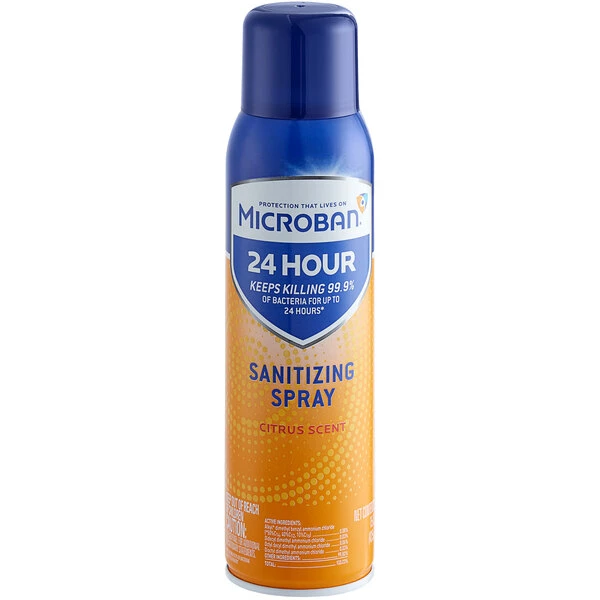 Microban® Microban 48626 15 Oz. Aerosol Citrus Scented Sanitizing Spray 1 Microban® Microban 48626 15 Oz. Aerosol Citrus Scented Sanitizing Spray