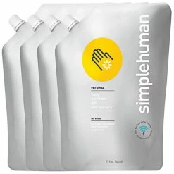 Simplehuman CT1087 32 Fl. Oz. Verbena Scented Gel Hand Sanitizer Refill Pouch - 4/Case