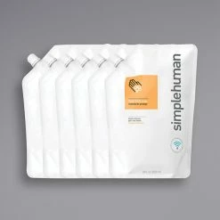 Simplehuman CT1078 28 Fl. Oz. Mandarin Orange Scented Foam Hand Soap Refill Pouch - 6/Case