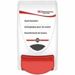 SC Johnson Professional Sanitize SAN1LDS 1 Liter White And Red Foaming Hand Sanitizer Dispenser - 15/Case