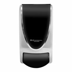 SC Johnson Professional QuickView TPB1LDS 1 Liter Transparent Black And Chrome Soap Manual Dispenser