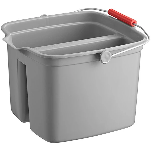 Rubbermaid FG261700GRAY 17 Qt. Divided Gray Bucket 1 Rubbermaid FG261700GRAY 17 Qt. Divided Gray Bucket