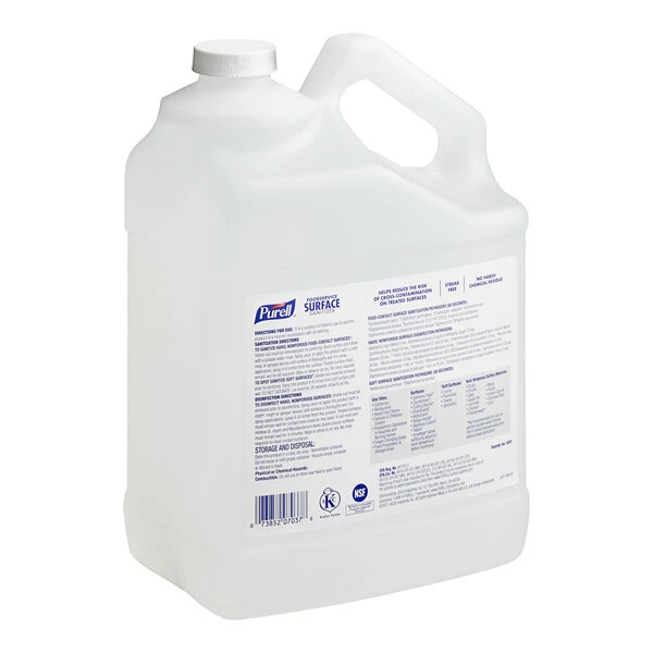 PURELL® Purell 4341-04 1 Gallon / 128 Oz. Fragrance-Free Foodservice Surface Sanitizer - 4/Case 2 PURELL® Purell 4341-04 1 Gallon / 128 Oz. Fragrance-Free Foodservice Surface Sanitizer - 4/Case - Image 2