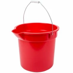 Continental 8114RD Huskee 14 Qt. Red Round Utility Bucket -VIETRI SHOP 554236