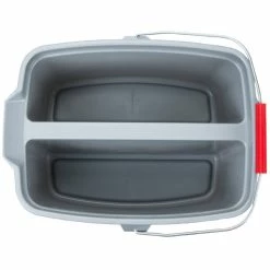 Rubbermaid FG262888GRAY 19 Qt. Divided Gray Bucket 9 Rubbermaid FG262888GRAY 19 Qt. Divided Gray Bucket -VIETRI SHOP 555014