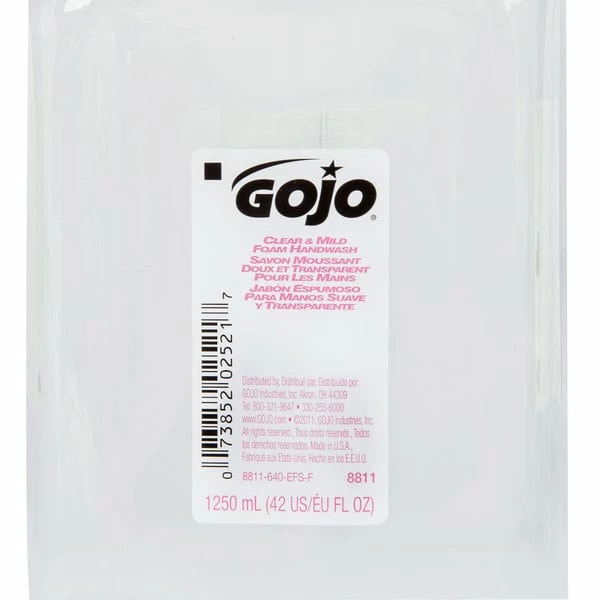 GOJO® 8811-03 ADX Clear & Mild 1250 ML Fragrance Free Foaming Hand Soap - 3/Case 6 GOJO® 8811-03 ADX Clear & Mild 1250 ML Fragrance Free Foaming Hand Soap - 3/Case - Image 6