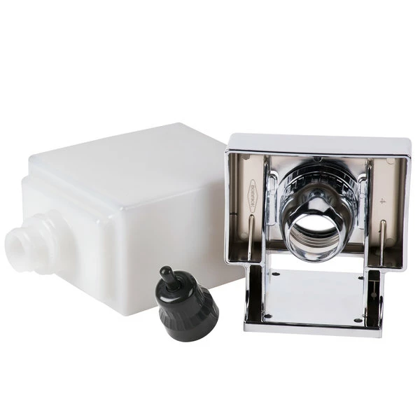 Bobrick ClassicSeries B-155 LiquidMate Wall-Mounted 24 Oz. Soap Dispenser With Chrome Plated ABS Mounting Bracket 4 Bobrick ClassicSeries B-155 LiquidMate Wall-Mounted 24 Oz. Soap Dispenser With Chrome Plated ABS Mounting Bracket - Image 4