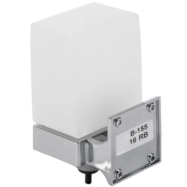 Bobrick ClassicSeries B-155 LiquidMate Wall-Mounted 24 Oz. Soap Dispenser With Chrome Plated ABS Mounting Bracket 3 Bobrick ClassicSeries B-155 LiquidMate Wall-Mounted 24 Oz. Soap Dispenser With Chrome Plated ABS Mounting Bracket - Image 3