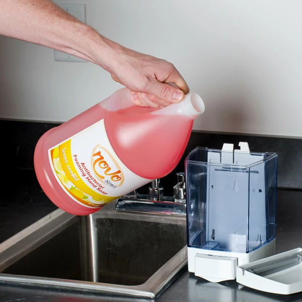 Novo By Noble Chemical Noble Chemical Novo 1 Gallon / 128 Oz. Foaming Antibacterial / Sanitizing Hand Soap 3 Novo By Noble Chemical Noble Chemical Novo 1 Gallon / 128 Oz. Foaming Antibacterial / Sanitizing Hand Soap - Image 3