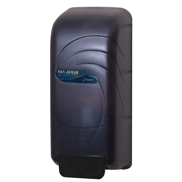 San Jamar S890TBK Oceans 800 Ml Soap / Hand Sanitizer Dispenser - Black Pearl 1 San Jamar S890TBK Oceans 800 Ml Soap / Hand Sanitizer Dispenser - Black Pearl