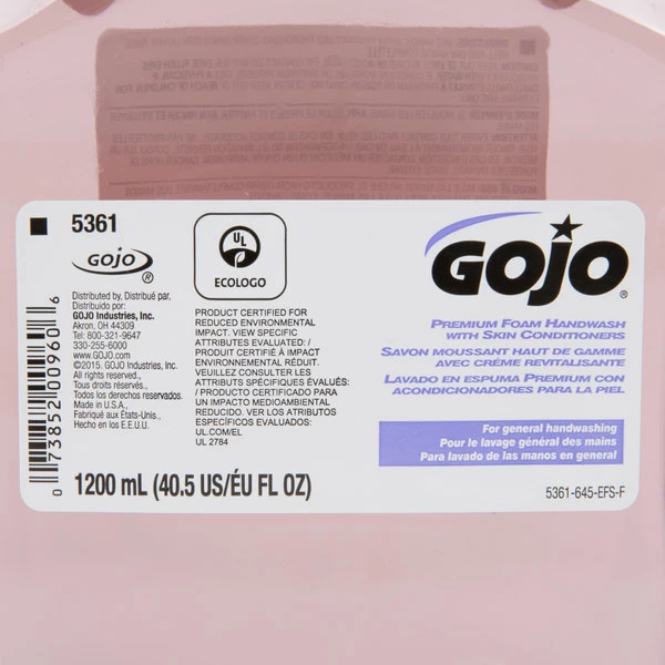 GOJO® 5361-02 TFX 1200 ML Premium Foam Hand Soap With Skin Conditioners 6 GOJO® 5361-02 TFX 1200 ML Premium Foam Hand Soap With Skin Conditioners - Image 6