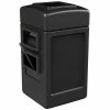 Commercial Zone 755101 28 Gallon Islander Series Black Harbor Square 1 Waste Container With Towel Dispenser, Squeegee, And Windshield Wash Station