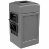 Commercial Zone 755103 28 Gallon Islander Series Gray Harbor Square 1 Waste Container With Towel Dispenser, Squeegee, And Windshield Wash Station