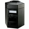 Commercial Zone 755201 35 Gallon Islander Series Black Cayman Hexagonal Waste Container With Paper Towel Dispenser, Squeegee, And Windshield Wash Station