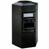 Commercial Zone 755301 45 Gallon Islander Series Black Bermuda 1 Hexagonal Waste Container With Paper Towel Dispenser, Squeegee, And Windshield Wash Station