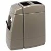 Commercial Zone 75814299 55 Gallon Islander Series Haven 1 Monterey Cliff Brown Rectangular Waste Container With Paper Towel Dispenser, Squeegee, And Windshield Wash Station