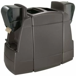 Commercial Zone 75840599 55 Gallon Islander Series Maui 2 Gray Rectangular Waste Container With 2 Windshield Wash Stations And 2 Squeegees