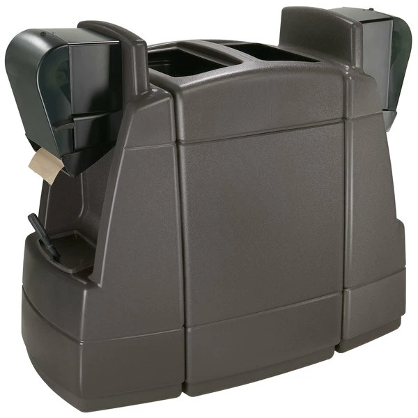 Commercial Zone 75840599 55 Gallon Islander Series Maui 2 Gray Rectangular Waste Container With 2 Windshield Wash Stations And 2 Squeegees 1 Commercial Zone 75840599 55 Gallon Islander Series Maui 2 Gray Rectangular Waste Container With 2 Windshield Wash Stations And 2 Squeegees