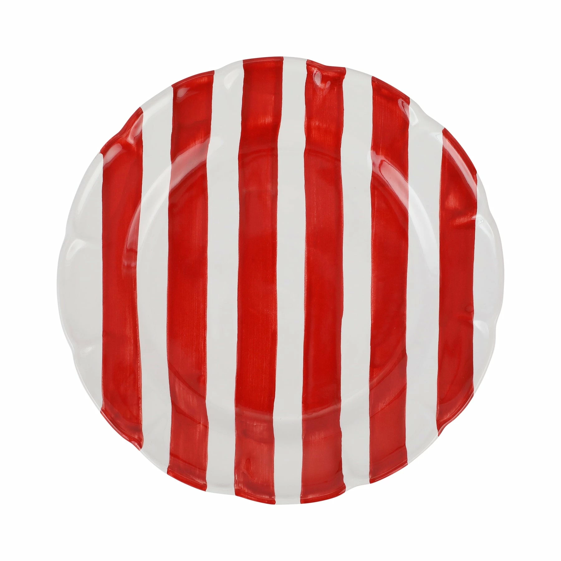 Vietri Amalfitana Red Stripe Dinner Plate 1 Vietri Amalfitana Red Stripe Dinner Plate