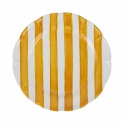 Vietri Amalfitana Yellow Stripe Dinner Plate