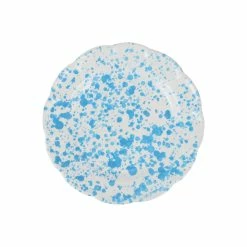 Vietri Amalfitana Aqua Splatter Salad Plate