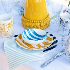 Vietri Amalfitana Yellow Stripe Salad Plate 6 Vietri Amalfitana Yellow Stripe Salad Plate -VIETRI SHOP AMA 4101Y 2 1800x1800