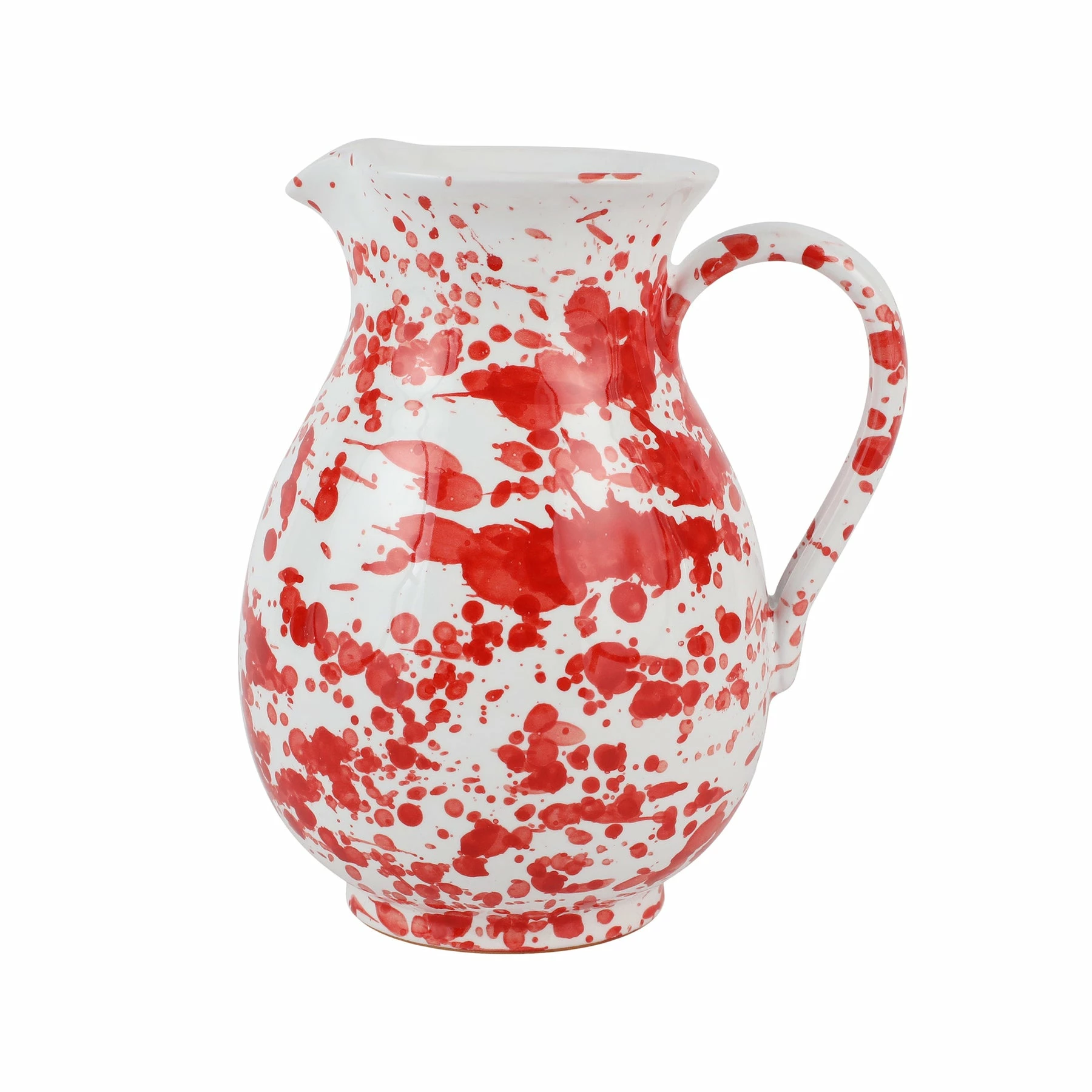 Vietri Amalfitana Red Splatter Pitcher 1 Vietri Amalfitana Red Splatter Pitcher