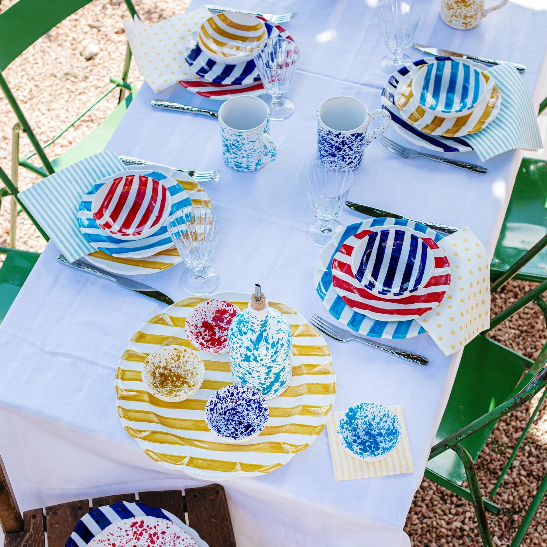 Vietri Amalfitana Red Stripe Dinner Plate 6 Vietri Amalfitana Red Stripe Dinner Plate - Image 6