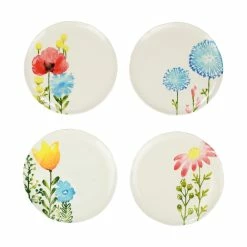 Vietri Fiori Di Campo Assorted Salad Plates - Set Of 4