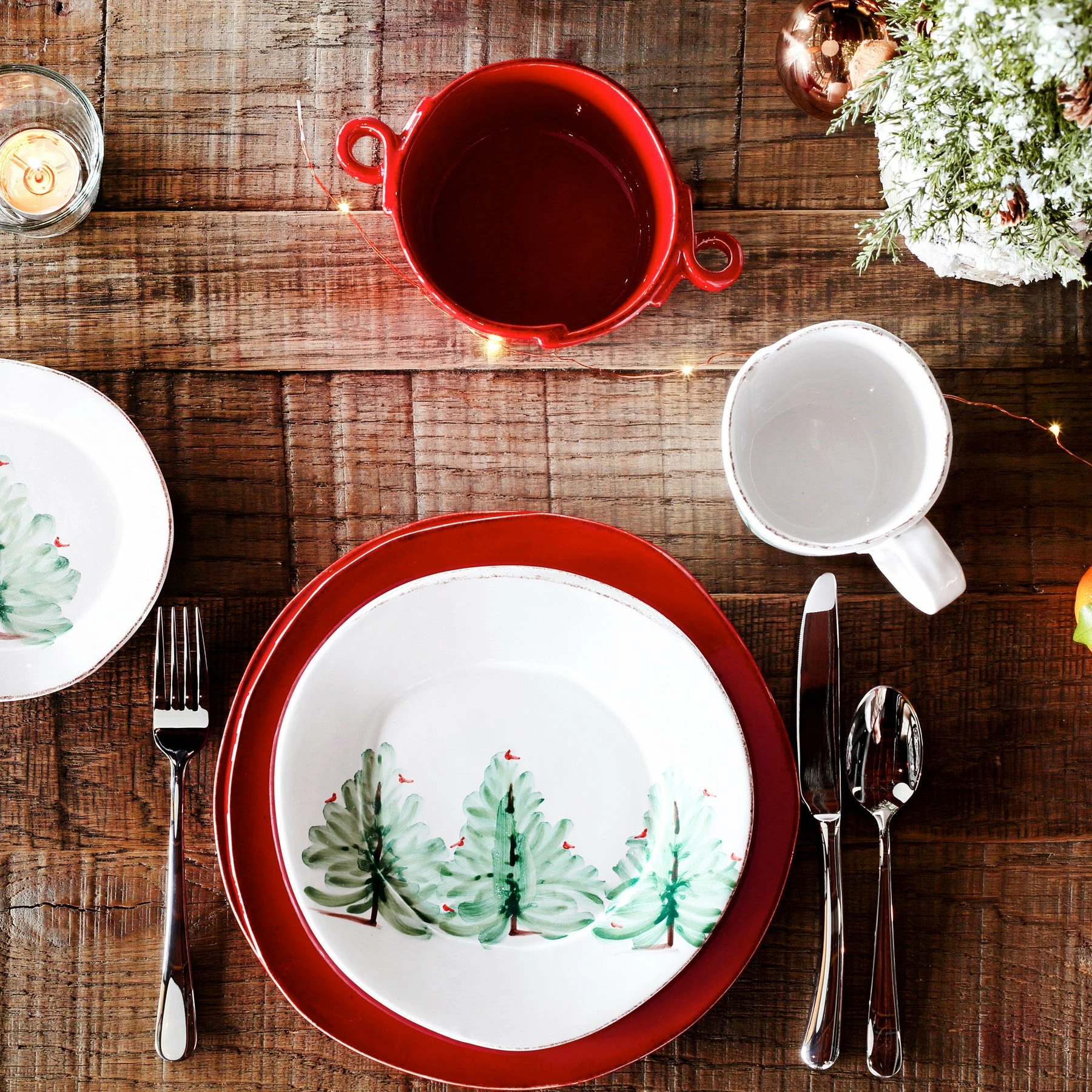 Vietri Lastra Holiday Salad Plate 5 Vietri Lastra Holiday Salad Plate - Image 5