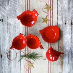 Vietri Lastra Holiday Figural Red Bird Medium Bowl -VIETRI SHOP LAH 26021C LSALT 1 1800x1800