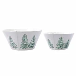 Vietri Lastra Holiday 2-Piece Serving Bowls Set