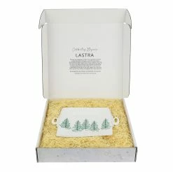 Vietri Lastra Holiday Handled Square Platter