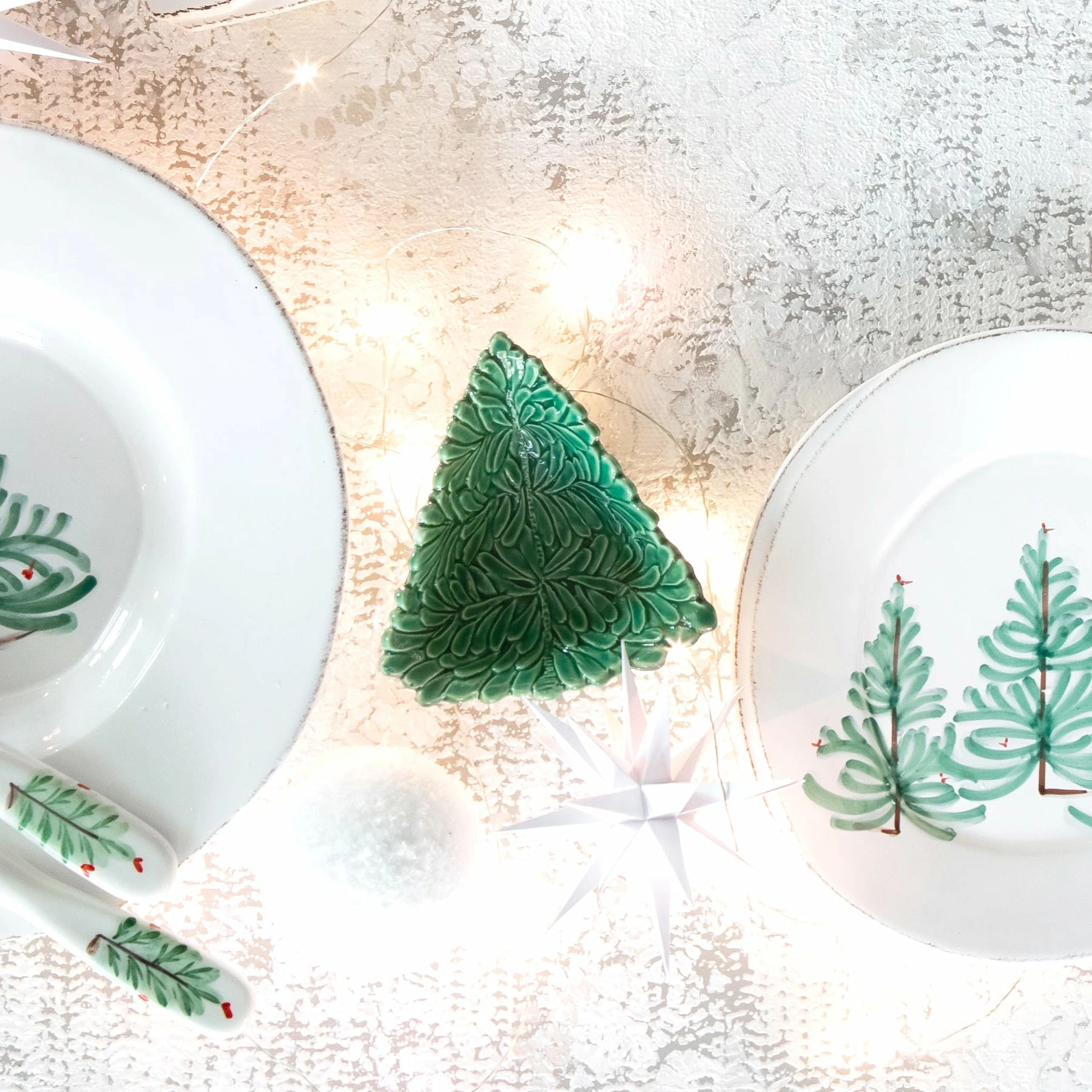 Vietri Lastra Holiday Figural Tree Dipping Bowl 3 Vietri Lastra Holiday Figural Tree Dipping Bowl - Image 3