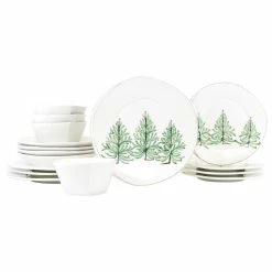 Vietri Lastra Holiday Sixteen-Piece Place Setting