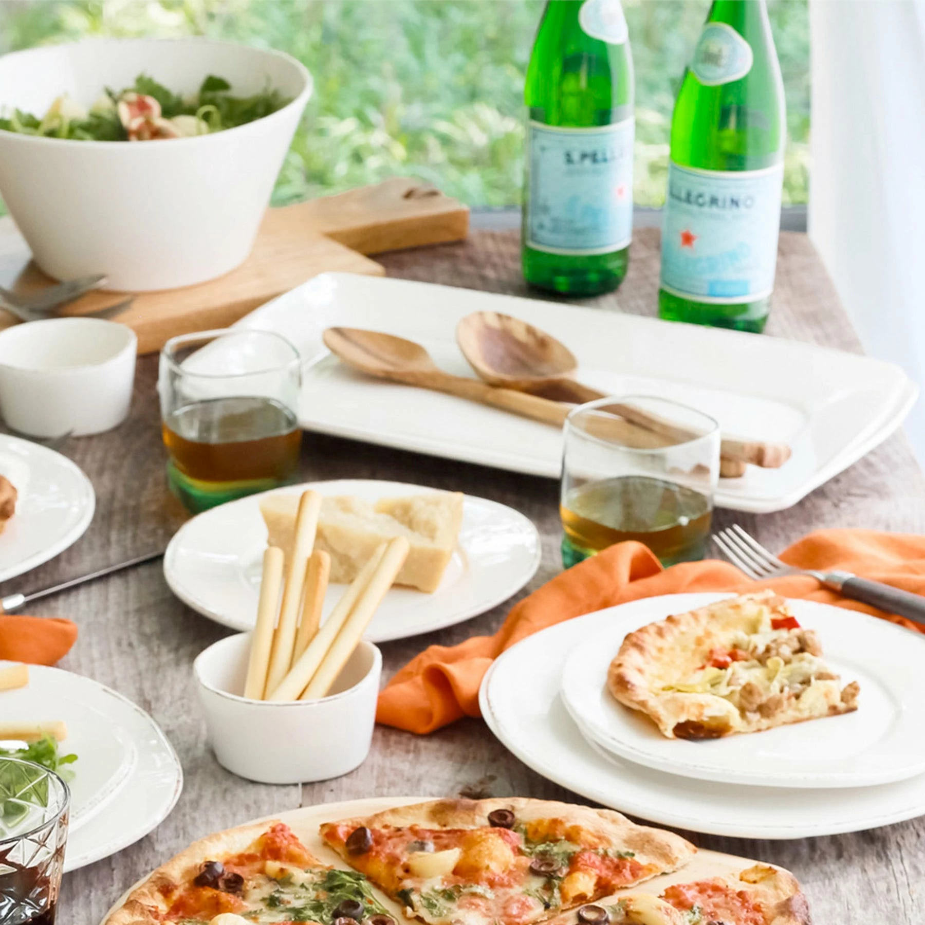 Vietri Lastra White Rectangular Platter 2 Vietri Lastra White Rectangular Platter - Image 2