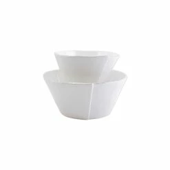 Vietri Lastra White 2-Piece Serving Bowls Set