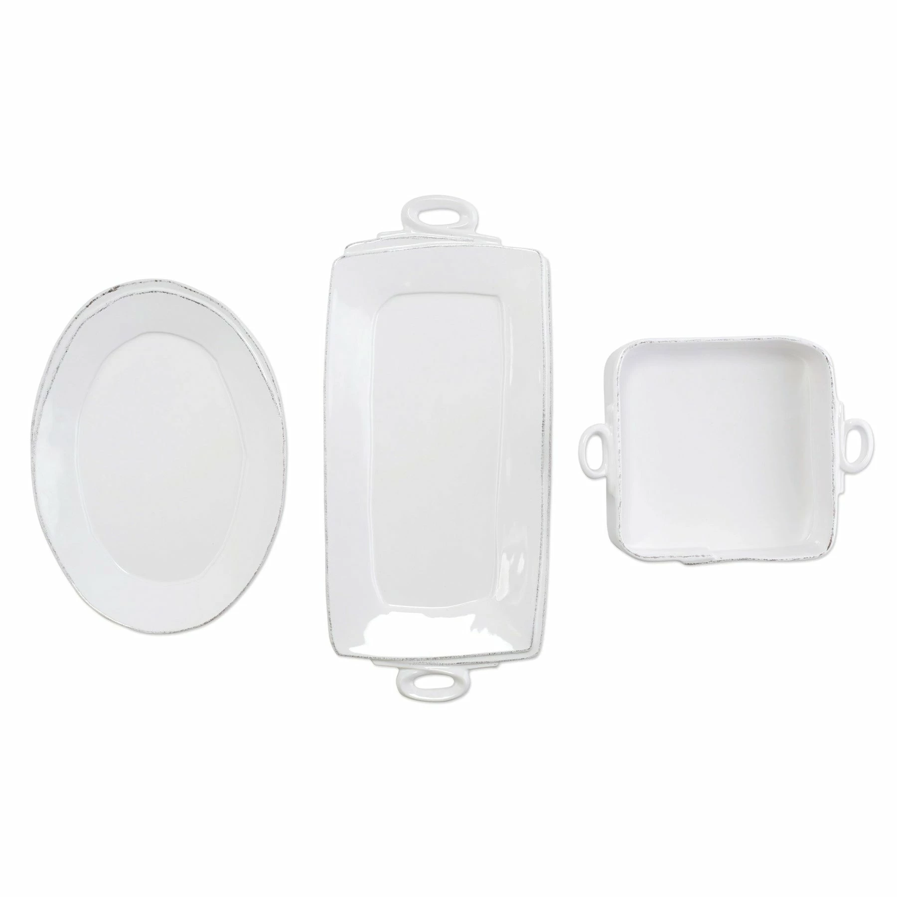 Vietri Lastra White 3-Piece Hostess Set 1 Vietri Lastra White 3-Piece Hostess Set