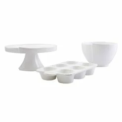 Vietri Lastra White 3-Piece Bakeware Essentials Set