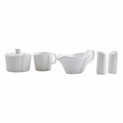 Vietri Lastra White Accessories Set