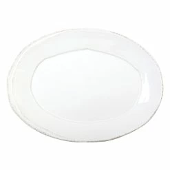 Vietri Lastra White Small Oval Platter