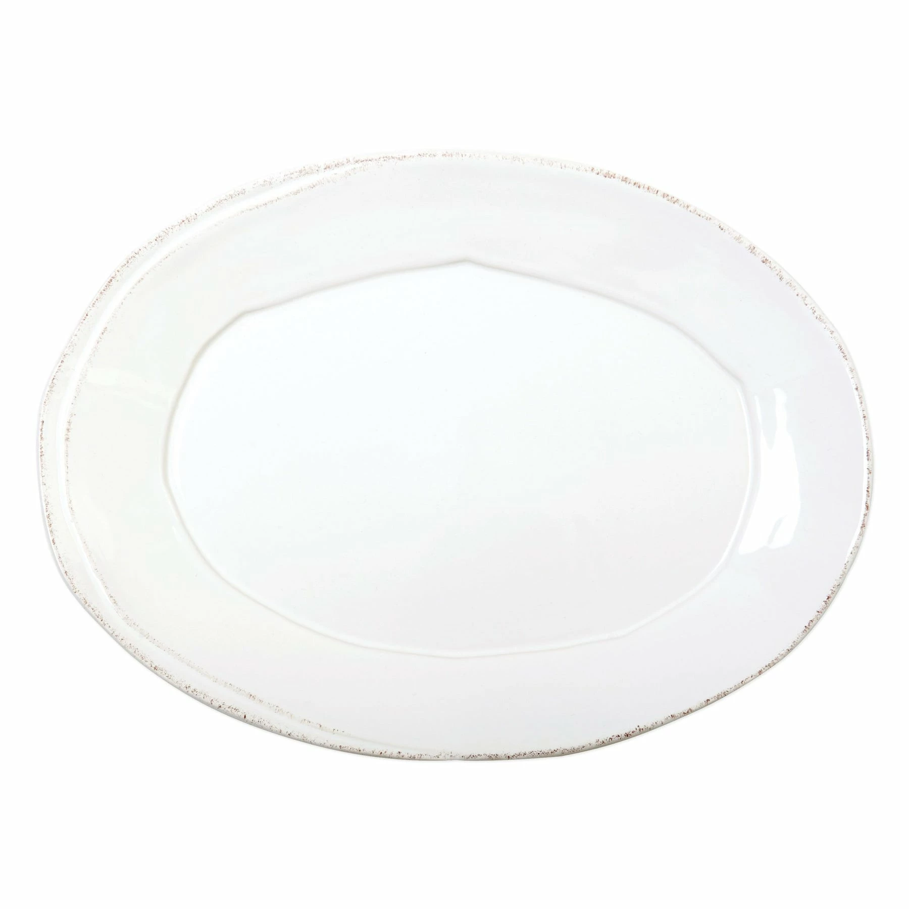 Vietri Lastra White Small Oval Platter 3 Vietri Lastra White Small Oval Platter - Image 3