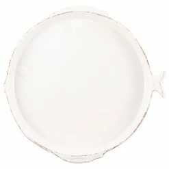 Vietri Melamine Lastra Fish White Round Platter